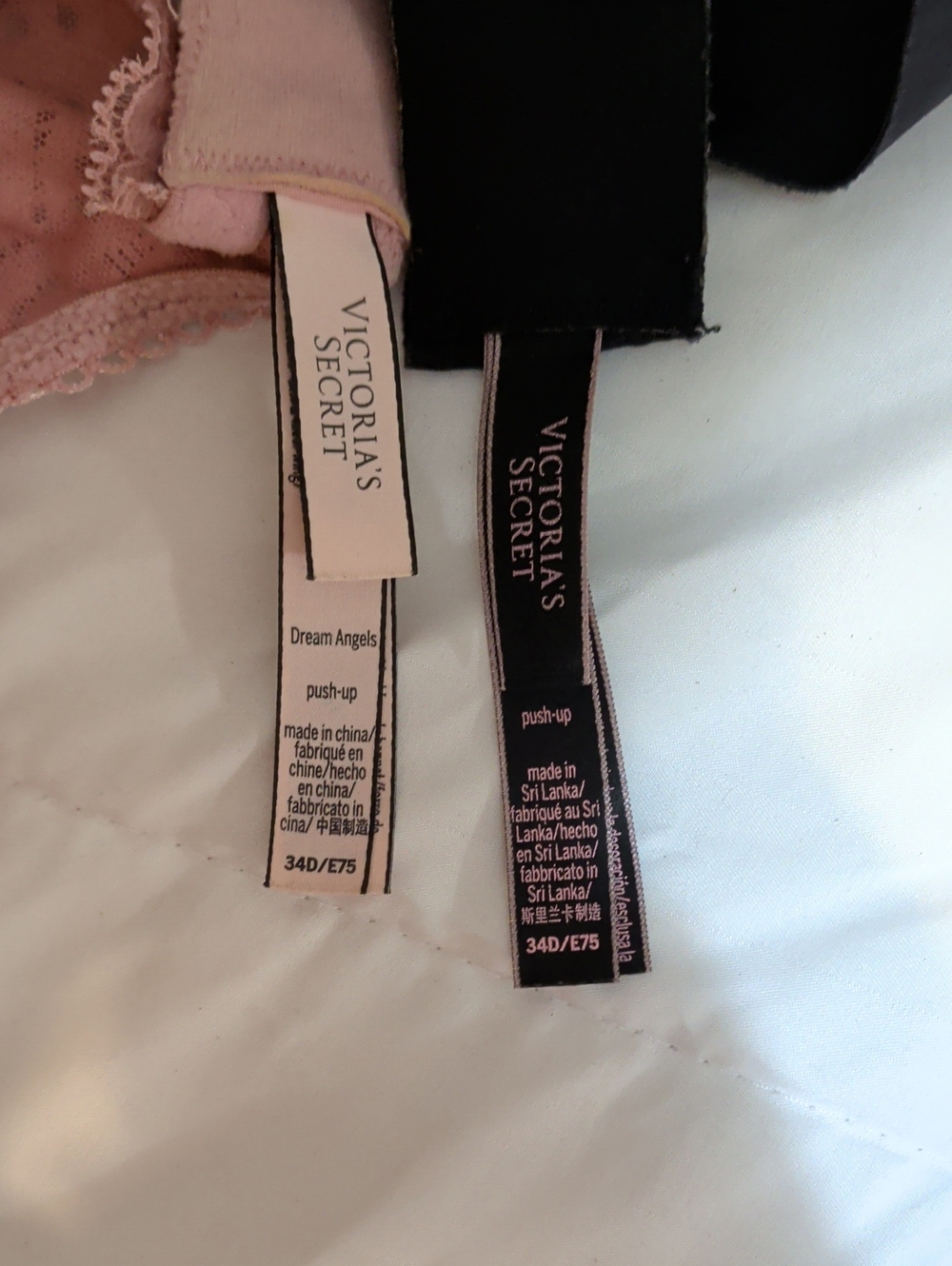 Victoria's Secret Black & Blush Pink Push-Up Bras Duo - Picture 2 of 3